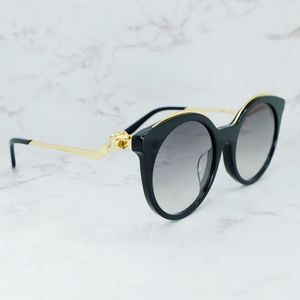 Occhiali da sole vintage in metallo leopardo limitato i bicchieri da sole per uomini e donne di lusso Deisgner Carter Brand Eyewear Gafas de Sol 263E