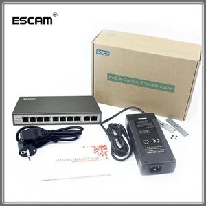 8 portar POE Switch Network Telefon och IP -kameror Trådlöst AP Power CCTV System NVR POE Power Supply Adapter