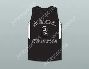 Anpassad Nay Namn Youth/Kids Scotty Pippen Jr 2 Sierra Canyon School Trailblazers Black Basketball Jersey 1 Top Stitched S-6XL