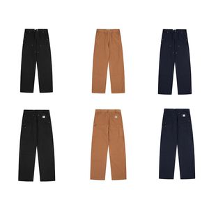 Laststil Pent Casual Wide Leg Pants Casual Pants Solid Loose Wide Multi Pocket Work Double Kne Logging Work Pants Män och kvinnor Trend