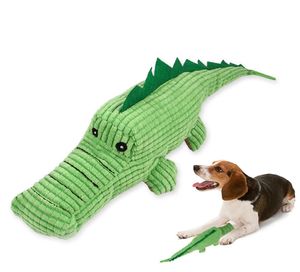 Dog chew giocattolo grazioso coccodrillo suono divertente peluche cigolio giocattolo per animali