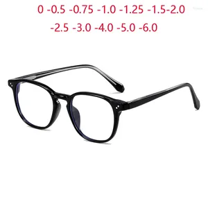 Sunglasses -0.5 -0.75 To -6.0 TR90 Square Customize Prescription Eyeglasses Women Men Anti-reflective Student Finished Glasses Nearsighted