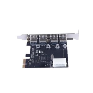 2024 USB 3.0 Adpansion Card Adapter Adapter 4 Port USB 3.0 Hub Внутренний заголовок USB 3 в PCIE PCI Express Adapter Card для USB 3.0 PCI-E