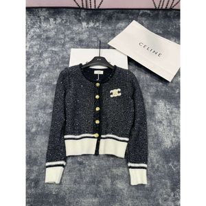 Women's Sweaters C23 Autumn Winter Fashion Metal Triumphal Pattern Simple Casual Versatile Knitted Sweater