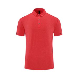 Lu Men -T-shirt Summer Tee Topps Summer Sports snabbtorkande polo casual skjorta andningsbar knapp lapel kort ärm vit krage affär t-s