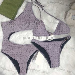 Damskie modne bikini projektant kostiumu kąpielowego Stylowy pełny druk kostium kąpielowy Kobiety letnie plaż