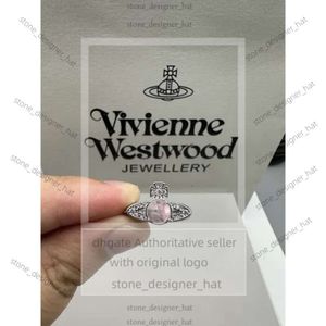 Viviane Westwood Ring Empress Dowager Xis Wysokiej jakości szklane szklane koraliki Saturn z mikro -zestawem cyrkonż