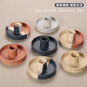 Candle Holders Sage frame ceramic candle holder aromatherapy vessel photography props hotel and homestay decorations straight H240518
