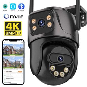 Беспроводные комплекты камеры 4K 8MP PTZ Wi-Fi Camera Dual Lins Dual-Exan IP-камера Outdoor 4MP Высокоразмерное автоматическое отслеживание.