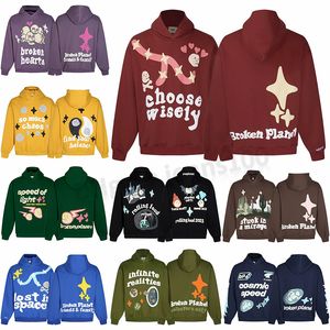 Designer Hoodies Broken Planet Männer Frauen Hoodie Brief Print Sweatshirts Kleidung Männer Womans Multicolor Pullover Herren Streetwear Langarm Baumwoll -Sweatshirt