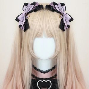 Hair Accessories Sweet Clip For Girls Y2K Cool Punk Hairpins Big-Bow Hairclips Animation Barrettes Subculture