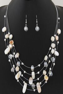 2019 set di gioielli vintage di moda joker joker bohemian cristallo multistrato perline colorate per perle in pietra orecchini set9616091