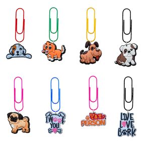 Nyhetsartiklar Ny hund 2 Cartoon Paper Clips Söt filnot Note Nurse Gift Sile Bokmärken Dispenser Bokmärke Memo Clip for Day Office Suppl Otely