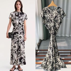 Basic Casual Dresses 0C426M16 Classic Retro Zippy Slimming Printed Dress Coated Canvas Ankle Length Drop Delivery Apparel Womens Cl Dhqgv