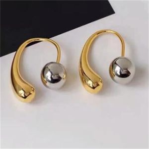 Water Drop Round Ball Metal Earrings For Women Copper Designer Styles Retro Luxury New Fashion Party Jewelry Girl's Gifts