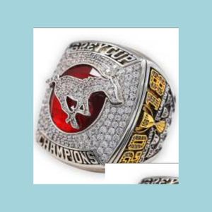Calgary Stampeders CFL Fotboll The Grey Cup Championship Ring Souvenir Men fan Gift grossist Drop Delivery Dhyqb