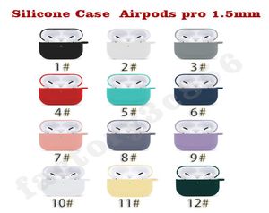 Hörlurarfodral för Apple Airpods Pro Case Silicone Cover Lämpligt för AirPods Pro 3 Earphone Case Sock Proof Hook Charging Box7203393