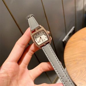 Manufacturers watches wholesale new H small diamond dial quartz movement lady watch leather strap