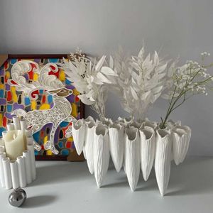 Декоративные фигурки Современный и минималистский белый керамический цветочный посуда