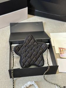 24c Star Silk High Fashion Chain Bag Bag Bag Luxury Designer Dimbag Идеальная ретро -классическая складная коробка для складной коробки