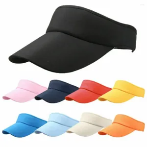 Berets Männer Frauen Sonnenhüte Vizor Visor Verstellbare Outdoor Sport Tennis Golf Stirnbandkappe Unisex leere Sunscreen -Kappen