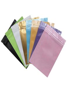 BluePinkGoldGreenblack color Self Sealing bags flat bottom Aluminum foil small plastic bags LZ07125404199