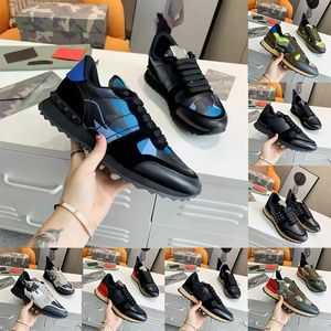 Designer Dress Shoes Men Loafer Sneakers Rockrunner Camo Leather Camouflage Mens loafers 【code ：L】Trainers chaussures
