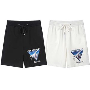 Шорты Casablanca Mens Shorts Print Print Casual Sports 5 -очковые шорты с коническими ногами и длинными брюками Дизайнер Casa Blanca 94ge