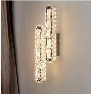 Vägglampa moderna kristalllampor för vardagsrum sovrum sconce ljus bakgrund lustres lyxdekoration hem fixturer