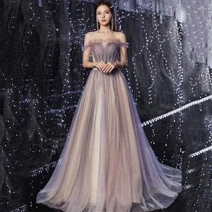 Festklänningar toppkvalitet kvällsklänning vestidos de fiesta elegantes para mujer 2024 a-line kvinnor formell mantel soiree