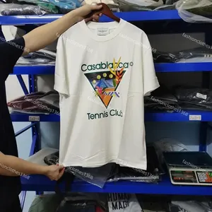 Casablanc T Shirt Men Designer T koszule wiosna lato nowy styl gwiaździsty zamek krótki rękaw Casa Men T-shirty Tennis Club US SORES XS-XXXL