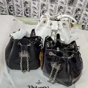 Designer Crossbody Bags Saturn Appliques Brand Leather Alligator Drawstring Bucket Bag Casual Chain Bag