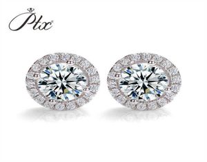 1CT Real Moissanite 100 925 Sterling Silver Round Cut Earrings For Women Wedding Engagement Party Fine Jewelry Y10106072336
