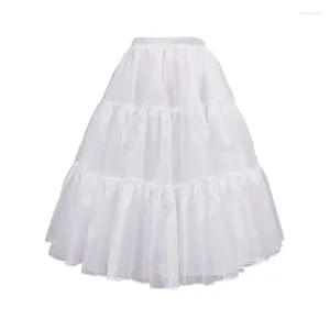 Kadınların pijama çembersiz petticoat etek, elbise diz uzunluğu crinoline underskirt altındaki kadınlar için