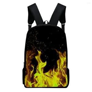 Рюкзак Harajuku Frame Flame Notebbook Backpacks Supil School Bags 3D Print Oxford Водонепроницаемые мальчики/девочки ноутбук