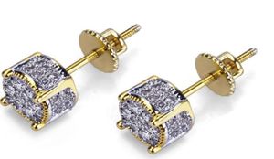 Designer Earrings Luxury Jewelry Fashion Women Mens Earrings Hip Hop Diamond Stud Earings Iced Out Bling CZ Rock Punk Round Weddin5966183
