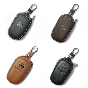 Bilnyckel läder nyckelchain täcker män nyckelhållare bil nyckel plånbok arrangör biltillbehör uppsättning nycklar täcker från bmw för vw nyckeltillbehör T240518