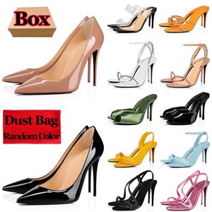 Designer Heels Schuhe Heels Frauen Kleiderschuhe Ladung Damen Luxus High Heel Patent -Knöchelgurt Sandalen Hochzeit für Braut Outdoor -Turnschuhe