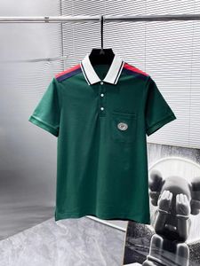 2024 Senaste flerfärgade grundläggande herrköstbroderade polo Summer T-skjorta Mens Toppar Size M-XXL
