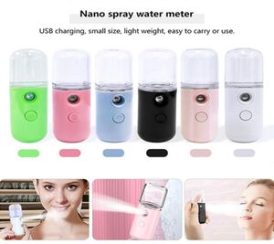 6 cores 30 ml mini pulverizador de álcool USB umidificador difusor Auto névoa vapor Nano desinfetante Spray Spray Office Handheld Summer Moistu77959991