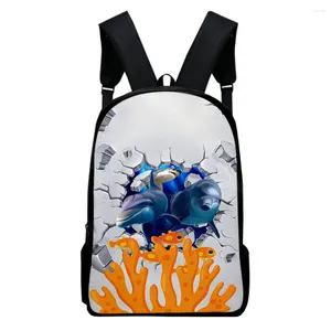 Рюкзак Harajuku Cracked Animal Notebbook Backpacks Supil School Bags 3D Print Oxford Водонепроницаемые мальчики/девочки ноутбук