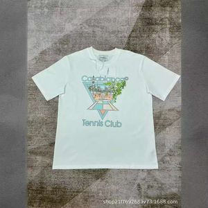 Y67W Casablanca Men's T-shirts skärm Digital tryckt kortärmad t-shirtdesigner Casa Blanca