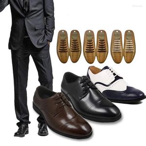 Schuhteile 12pcs/Set Business Schuhe Schnürsenkel elastische Silikonschnüre ohne Krawatte für den Menschen faul für den Menschen
