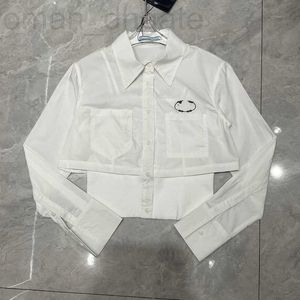 Camicette da donna designer camicie Chaopai 24 Nuovo polo manicotto lungo la testa a doppia tasca carina