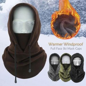 Bandanas Warmer Balaclava модная полярная флисовая флисовая полная лицевая маска маска крышки ветропроницаемые мужчины Bonnets Winter