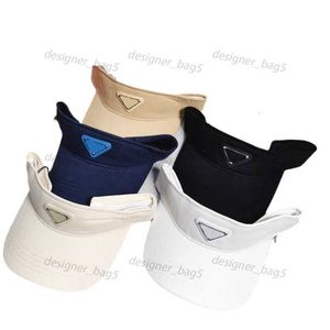 Visores de grife vazios Top Sun Hat Summer Sports Esportes ao ar livre Tangue de pato Sun Chapéu invertido Rótulo Simples Sun Hat