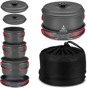 Pans Camping Spid Set Gear Compact Pots и