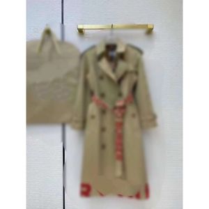 남자 여자 트렌치 코트 b 가족 편지 붉은 낙서 인쇄 면화 긴 벨트 바람막이