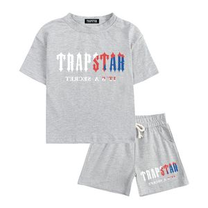 Dzieci Luksusowe koszulki projektanci Trapstar Boys Girls Ubrania Baby Summer Short Shorts Dwukęśnie