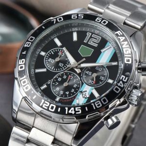 Новый горячий тог Formula1 дизайнер роскошные мужские часы Quartz Three-Eye Dial Watch Watches Classic Men Watch All Dial Work Aaaaaa